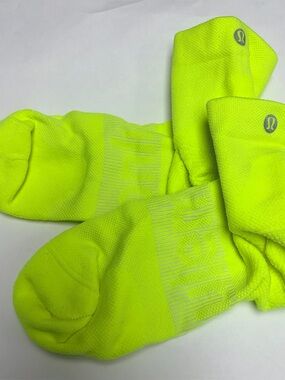Lululemon Neon Lime Yellow Athletic Ankle Socks